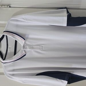 XERSION BRAND MEN'S BIG AND TALL WHITE SHORT SLEEVES POLO SHIRT SIZE 4XL
